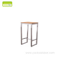 Outdoor Stainless Steel Bar Table And Chair Set